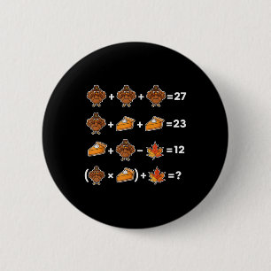 Badge Rond 5 Cm Drôle 67 Memethanksgiving Prof de Maths Puzzle Tur
