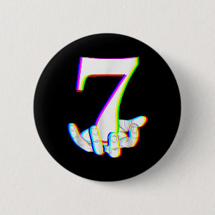 Badge Rond 5 Cm Drôle 67 Six Sept Mème Couple Correspondant Hallow