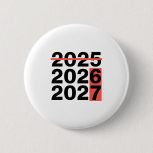 Badge Rond 5 Cm Drôle 6 7 Fête Bonne Année 2026 2027 67 Mème S