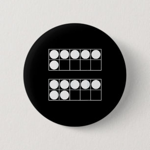 Badge Rond 5 Cm Drôle 6 7 Nombre Math Enseignants Élèves Six Sept