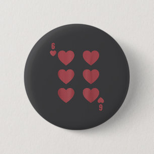 Badge Rond 5 Cm Drôle 6 7 Saint-Valentin Cœur d'amour Carte à joue