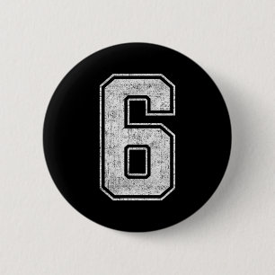 Badge Rond 5 Cm Drôle 6 Numéro Six Graphique Groupe Halloween Anni