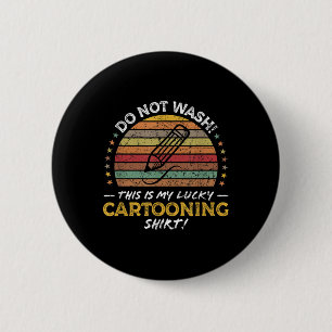 Badge Rond 5 Cm Drôle artiste de dessin, dessin de dessin de dessi
