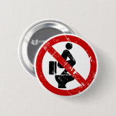 Badge Rond 5 Cm Drôle AUCUNS pieds sur le ⚠ thaïlandais de signe (Devant & derrière)