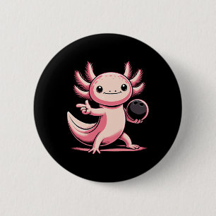Badge Rond 5 Cm Drôle Axolotl Bowl Bowl Sports