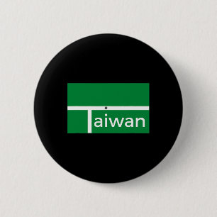 Badge Rond 5 Cm Drôle Badminton Match Taïwan Nouveau Drapeau Desig