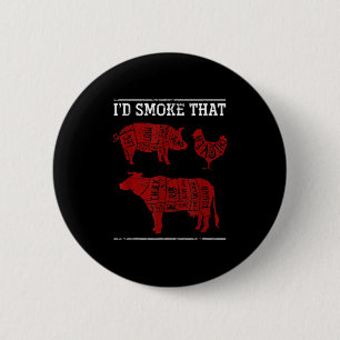 Badge Rond 5 Cm Drôle Barbecue-Cadeau Chef Bbq