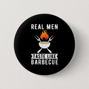 Badge Rond 5 Cm Drôle Barbecue Chef Fumé Viande Lover Grillin Cade