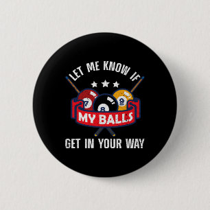 Badge Rond 5 Cm Drôle Billard Design Pool Joueur Hommes Femmes Bil