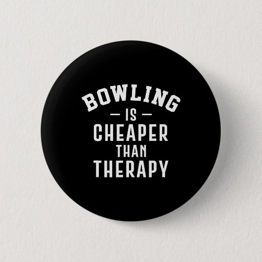 Badge Rond 5 Cm Drôle Bowling Therapy - Bowling Gift (Devant)