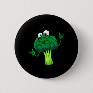 Badge Rond 5 Cm Drôle Broccoli Lover Designs Pour Hommes Femmes Vé