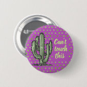 Badge Rond 5 Cm Drôle Cactus Plante Main dessinée Illustration vio (Devant & derrière)