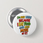 Badge Rond 5 Cm Drôle cadeau de nourriture, Magasin de supermarché (Devant & derrière)