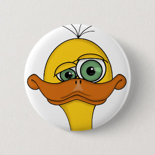 Badge Rond 5 Cm Drôle caricature de canard