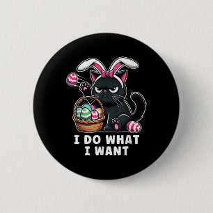 Badge Rond 5 Cm Drôle Chat de Pâques Pâques Bysket Stuffers Hommes