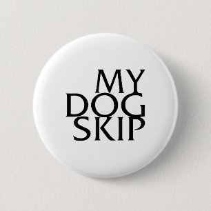 Badge Rond 5 Cm Drôle Chien Dit Mon Chien Sauter _1
