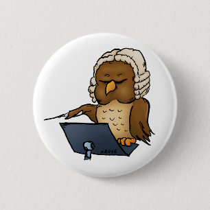 Badge Rond 5 Cm Drôle Chouette