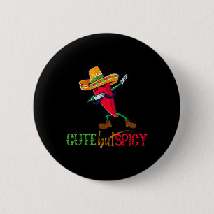 Badge Rond 5 Cm Drôle Cinco De Mayo Mexicaine Mignonne Mais Épicé