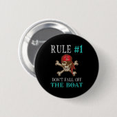 Badge Rond 5 Cm Drôle Citation Pirate Tampa Gasparilla Crossbones  (Devant & derrière)