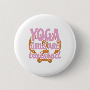Badge Rond 5 Cm Drôle Citation Yoga Cadeau Yoga Les filles sont Tw