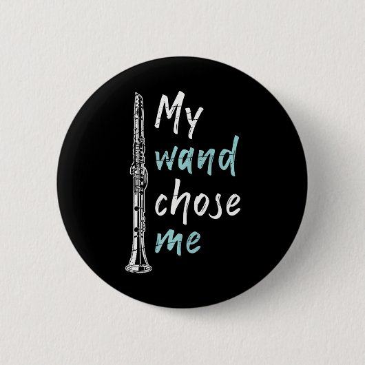 Badge Rond 5 Cm Drôle Clarinetist Classic Music Clarinet (Devant)