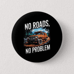 Badge Rond 5 Cm Drôle coucher de soleil 4x4 Voiture hors route Vag