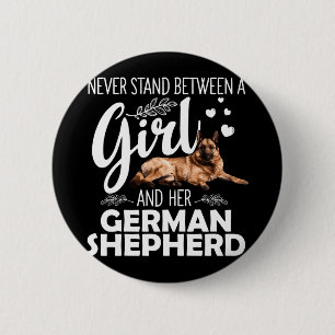 Badge Rond 5 Cm Drôle d'art de berger allemand pour filles femmes