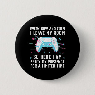 Badge Rond 5 Cm Drôle d'art de gamer pour hommes femmes jeu vidéo 