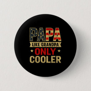 Badge Rond 5 Cm Drôle d'art Papa pour grand-père de petits-enfants
