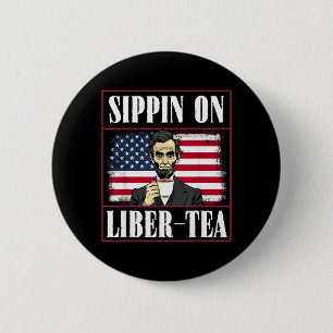 Badge Rond 5 Cm Drôle de 4 juillet sipn sur Liber-Tea Liberté