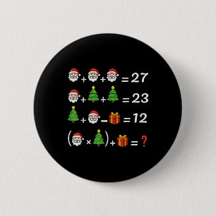 Badge Rond 5 Cm Drôle de 67 mème Noël professeur de mathématiques