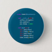 Badge Rond 5 Cm Drôle de codage Python Cl Manger Code Sommeil (Devant)