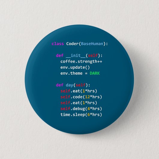 Badge Rond 5 Cm Drôle de codage Python Cl Manger Code Sommeil (Devant)