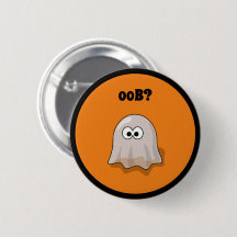 Drôle de fantôme d'Halloween dit Boo à l'envers