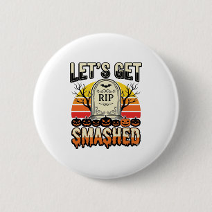Badge Rond 5 Cm Drôle de Halloween Casse-tête de cimetière
