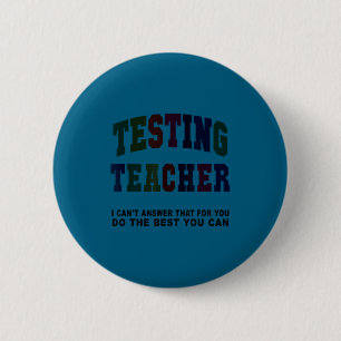 Badge Rond 5 Cm Drôle de journée de test pour le prof de maths et 