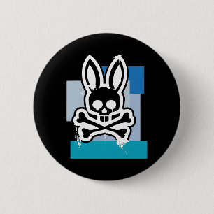 Badge Rond 5 Cm Drôle de lapin de Jolly Roger de Pâques crâne os c