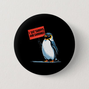 Badge Rond 5 Cm Drôle de manchot Tarif Blague Je mange des tarifs