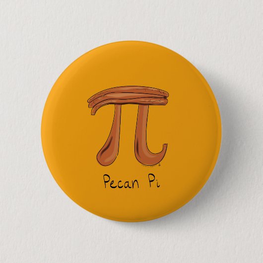 Badge Rond 5 Cm Drôle de Math Pecan Pi Thanksgiving automne (Devant)