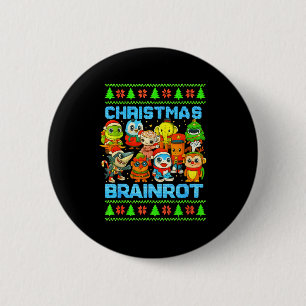 Badge Rond 5 Cm Drôle de Noël Italien Cerveau Pourri CerveauPourri