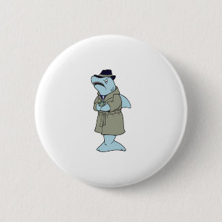 Badge Rond 5 Cm drôle de requin-taupe