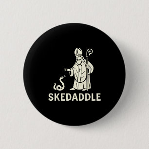 Badge Rond 5 Cm Drôle de Saint-Patrick irlandais détaler