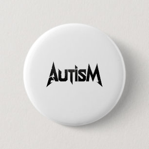 Badge Rond 5 Cm Drôle Design Autism Rock Mème Neurodivergent