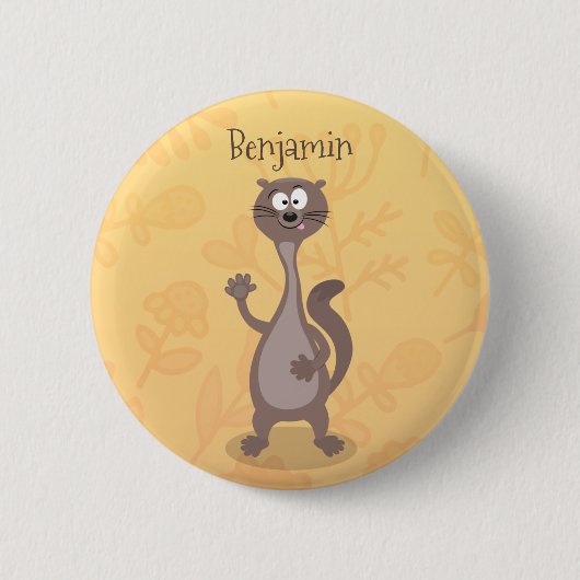 Badge Rond 5 Cm Drôle dessin animé en toile (Devant)
