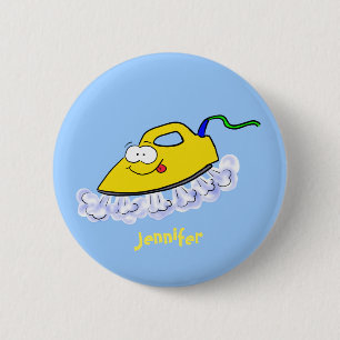 Badge Rond 5 Cm Drôle dessin animé linge de fer