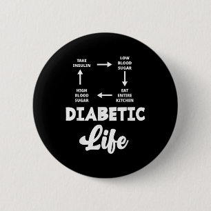 Badge Rond 5 Cm Drôle Diabétique Type 1 Diabète T1d Diabète