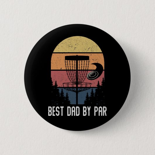 Badge Rond 5 Cm Drôle Disque Golf Père Frisbee Papa (Devant)