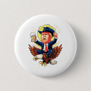 Badge Rond 5 Cm Drôle Donald Trump 2024 pour ramener l'Amérique au