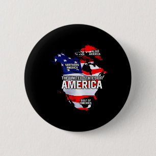 Badge Rond 5 Cm Drôle Donald Trump Drapeau américain Canada Groenl