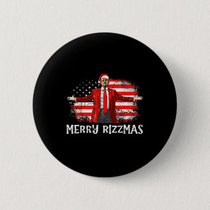 Badge Rond 5 Cm Drôle Donald Trump Joyeux Noël Joyeux Pyjamas Ho